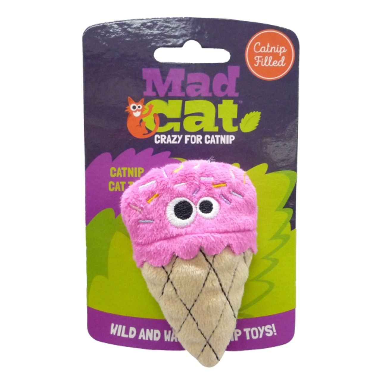 MadCat Strawpurry Ice Cream Catnip Cat Toy