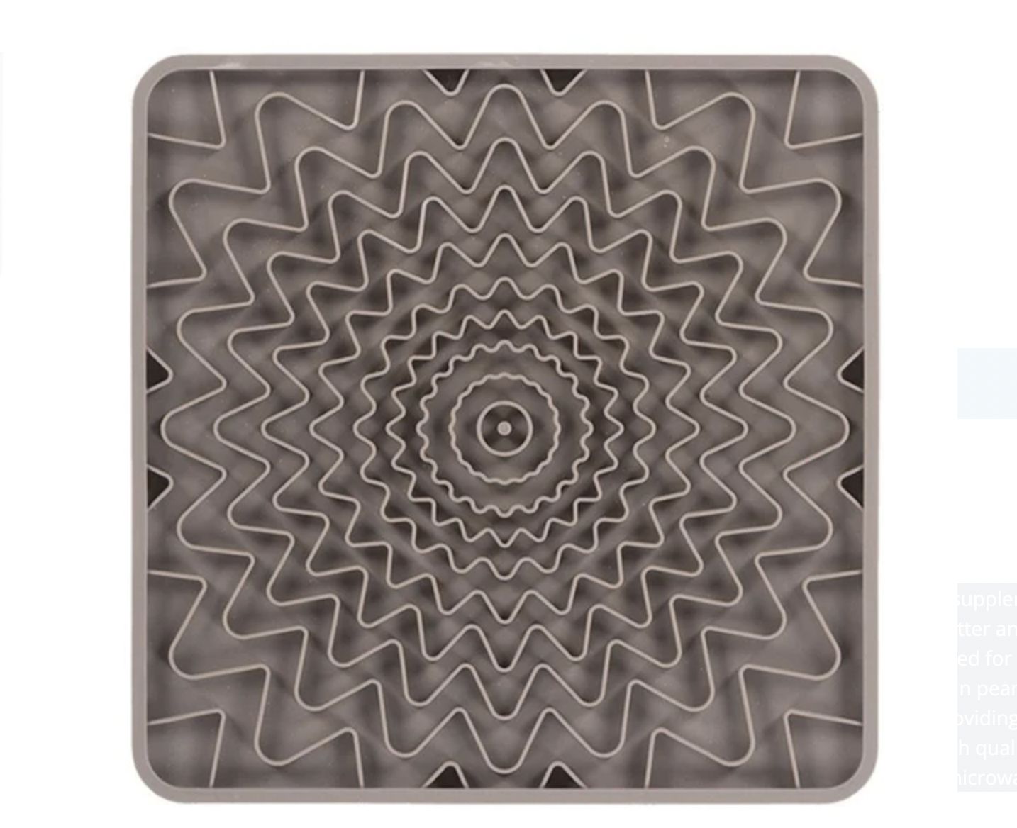 Messy Mutt Dog Grey Framed Silicone Interactive Licking Mat