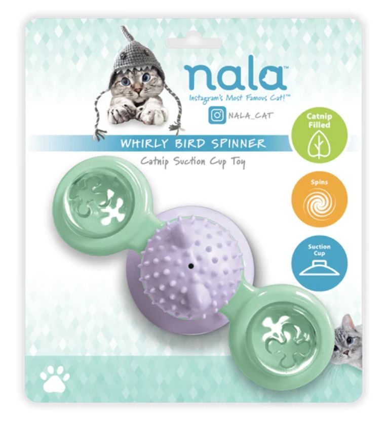 Nala Cat Whirly Bird Spinner catnip suction cup toy