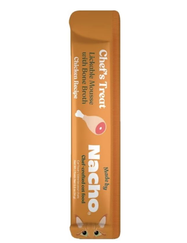 Nacho Mousse Chicken Grain Free Lickable Cat Treat .5 oz pouch - single