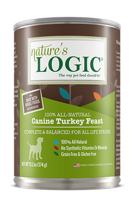 Nature&#39;s Logic Turkey Feast Canned Dog Food 13.2oz