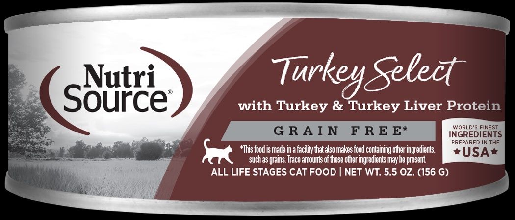 NutriSource Turkey Select with Turkey &amp; Turkey Liver Protein Canned Cat Food 5.5oz