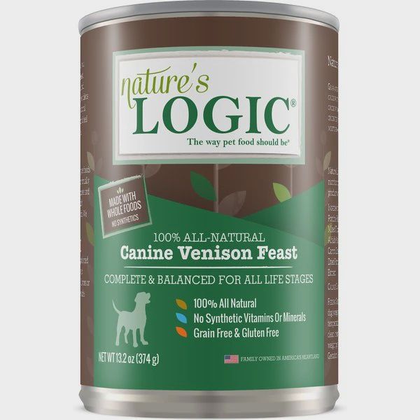 Nature&#39;s Logic Venison Feast Canned Dog Food 13oz