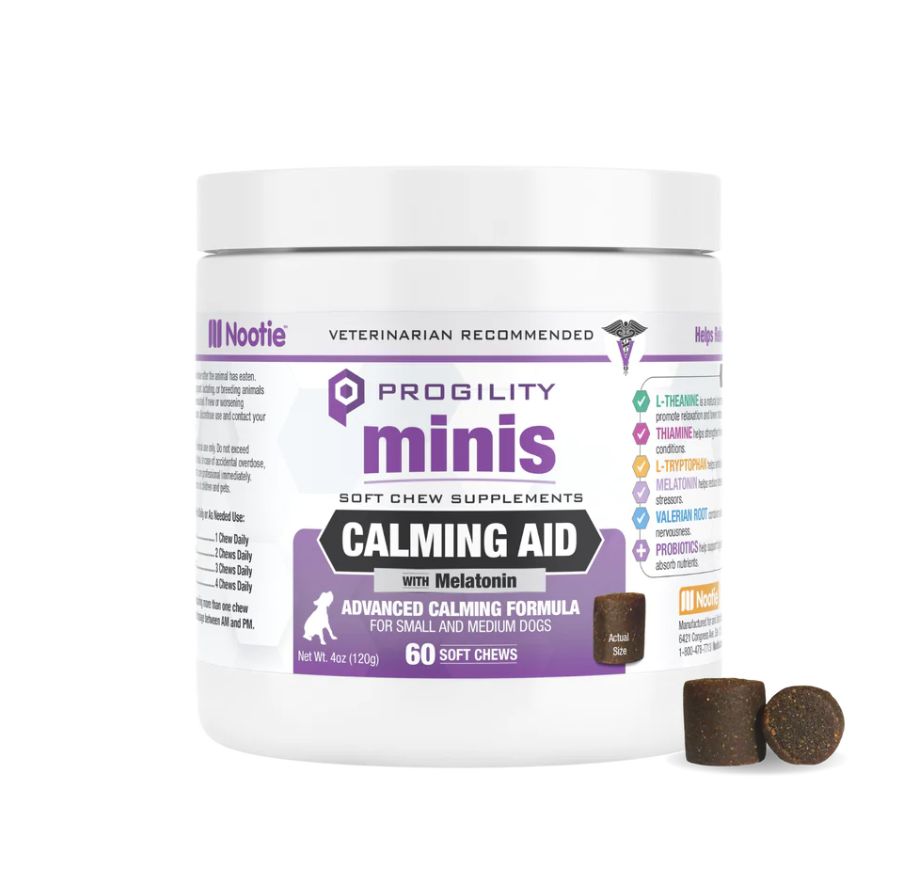 Nootie Progility Calming Aid with Melatonin Mini Soft Chews 60 Count