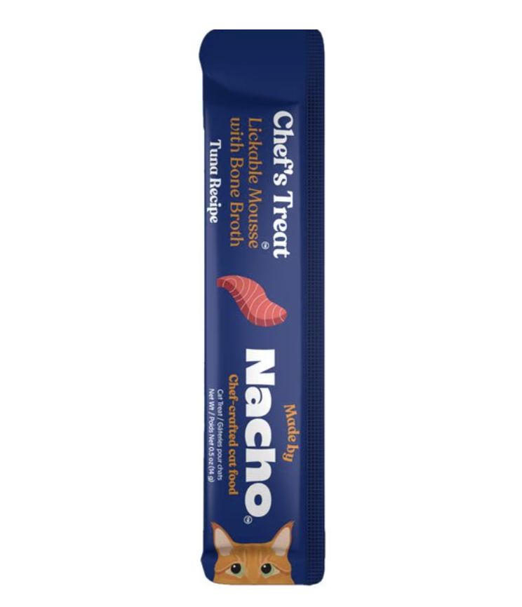 Nacho Mousse Tuna Grain Free Lickable Cat Treat .5 oz pouch- Single