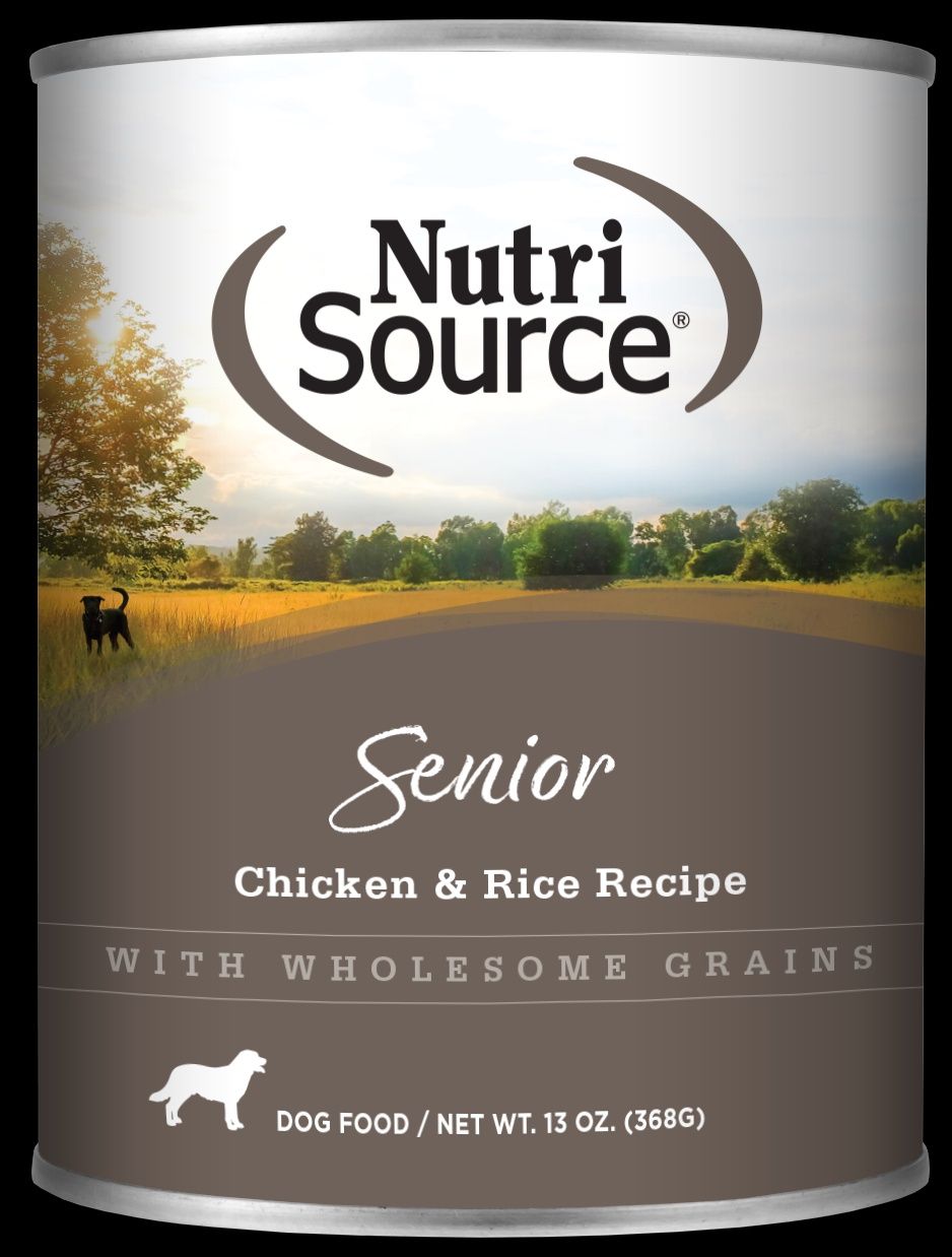 NutriSource Senior Formula Chicken &amp; Rice Recipe Canned Dog Food 13oz