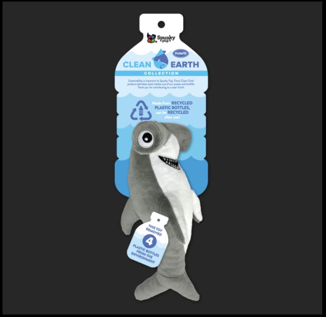 Spunky Pup Clean Earth Small Hammerhead Toy