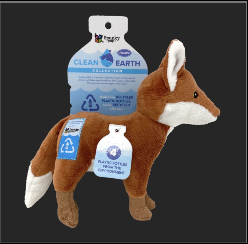 Spunky Pup Clean Earth Large Fox Toy