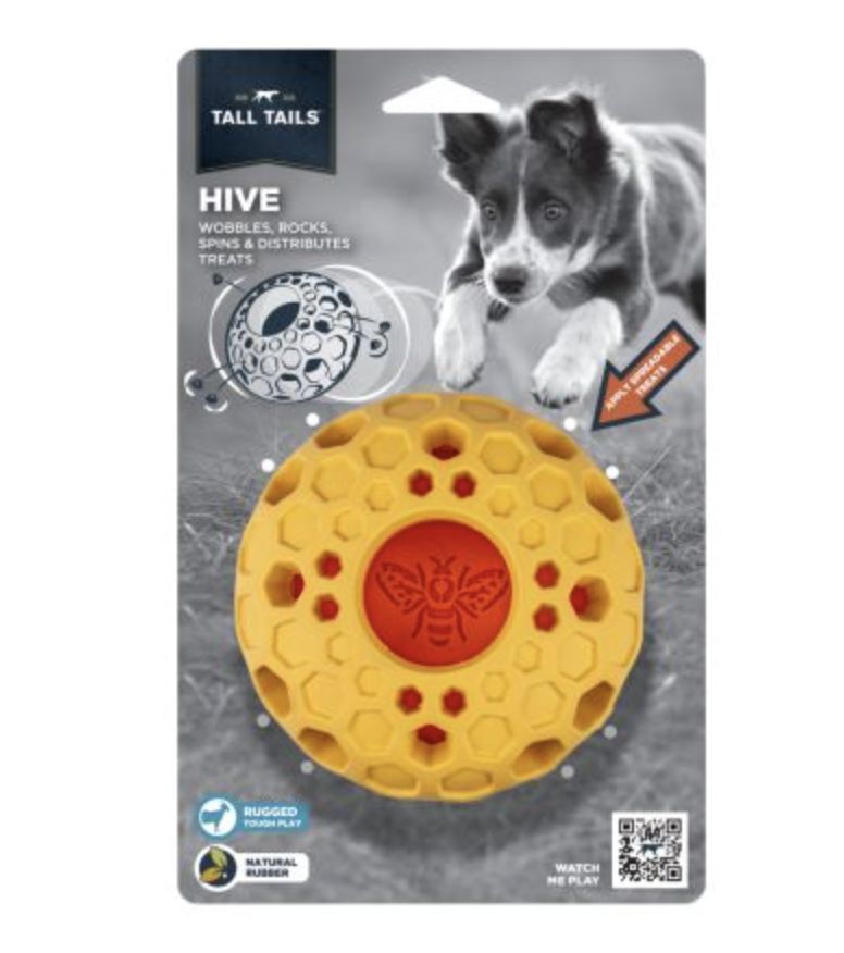 Tall Tails 4 inch Natural Rubber Bee Hive Toy