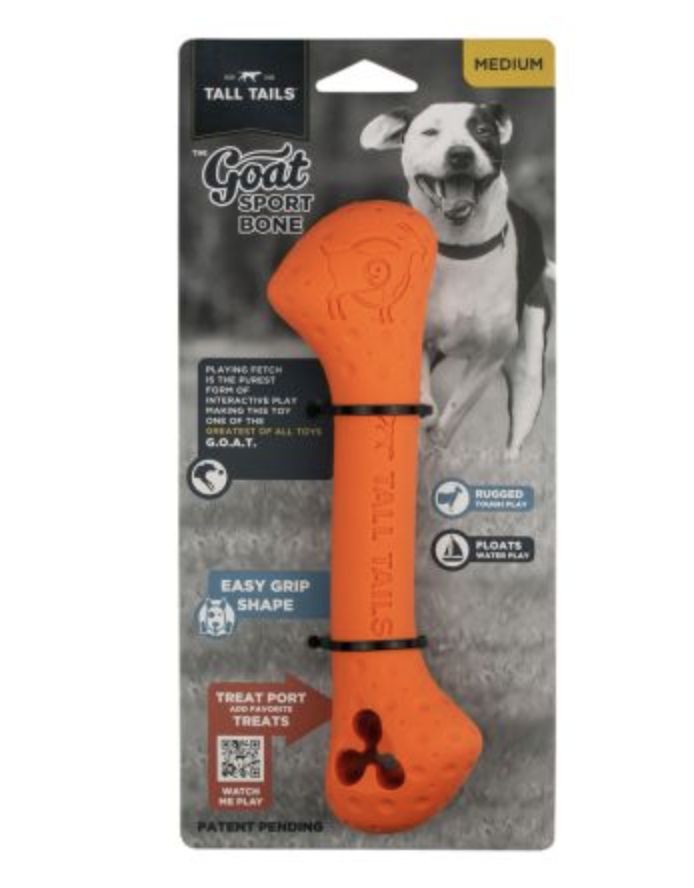 Tall Tails Goat Orange Bone -Medium 9&quot;