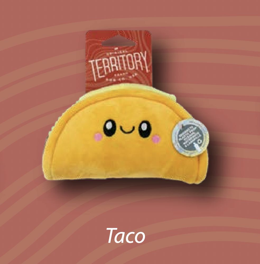 Territory Toys Plush Squeaky Taco Dog Toy