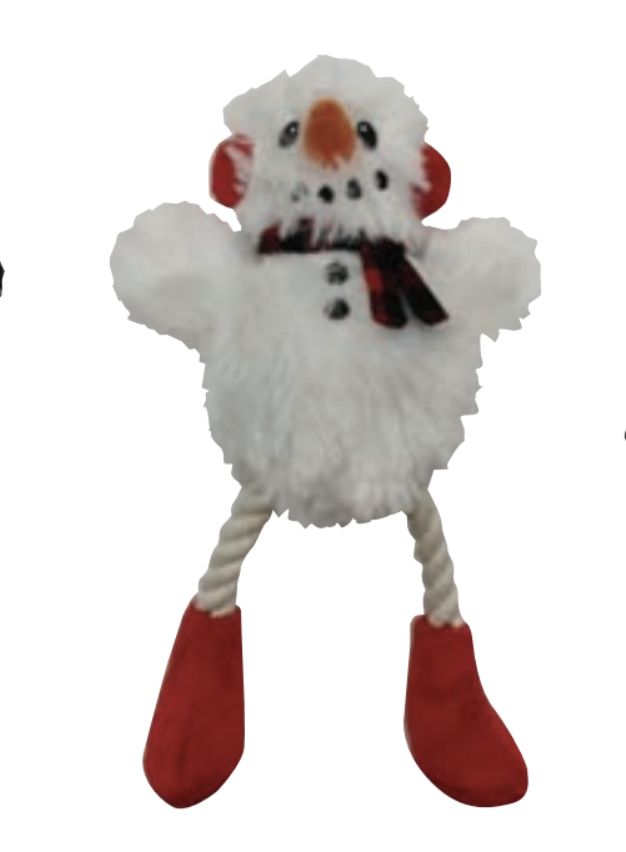 Tall Tails Snowman Toy with Rope 13&quot;