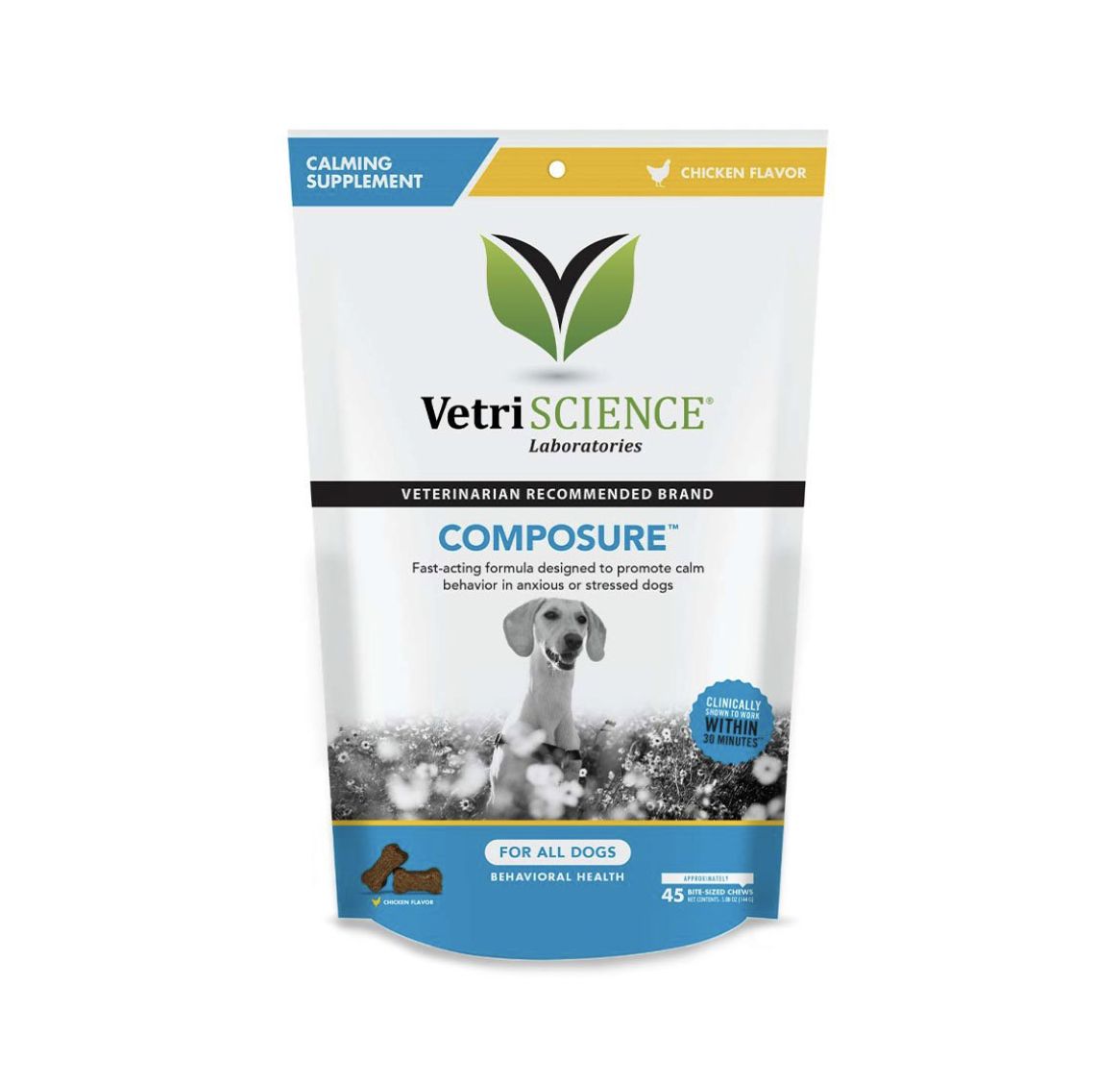 VetriScience Composure for Dogs Chicken Flavor 45 Count
