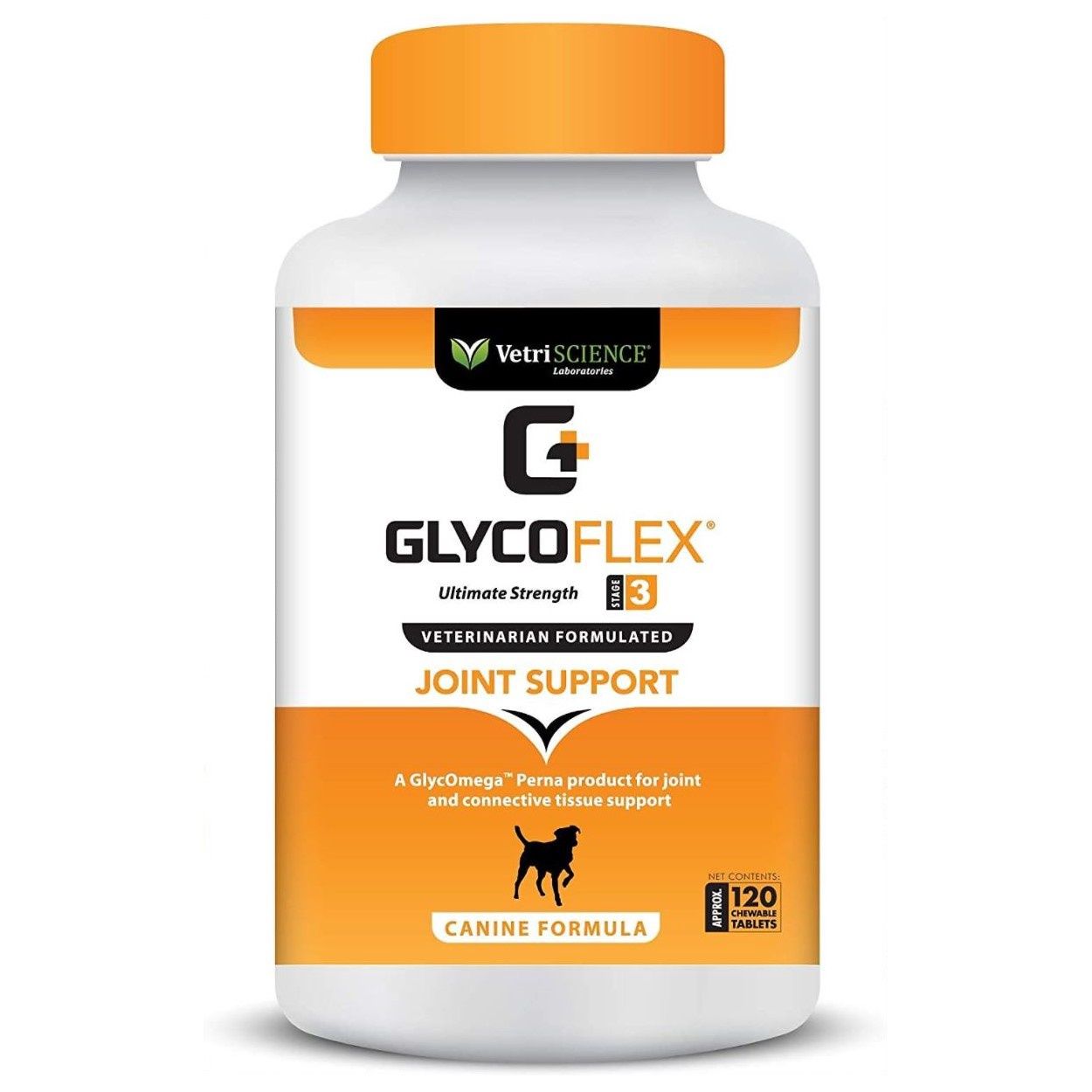 VetriScience Glycoflex Stage 3 Ultimate Strength Canine Joint Supplement 120 Chewable Tablets