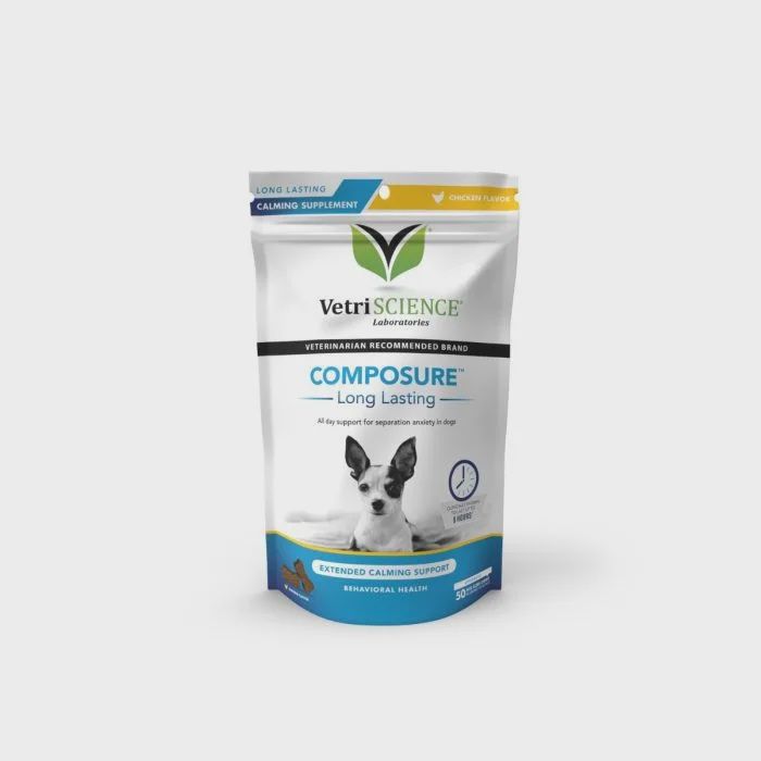 Vetriscience Composure Long Lasting Calming Supplements for Dogs Chicken Flavor 50 Count 5.64oz