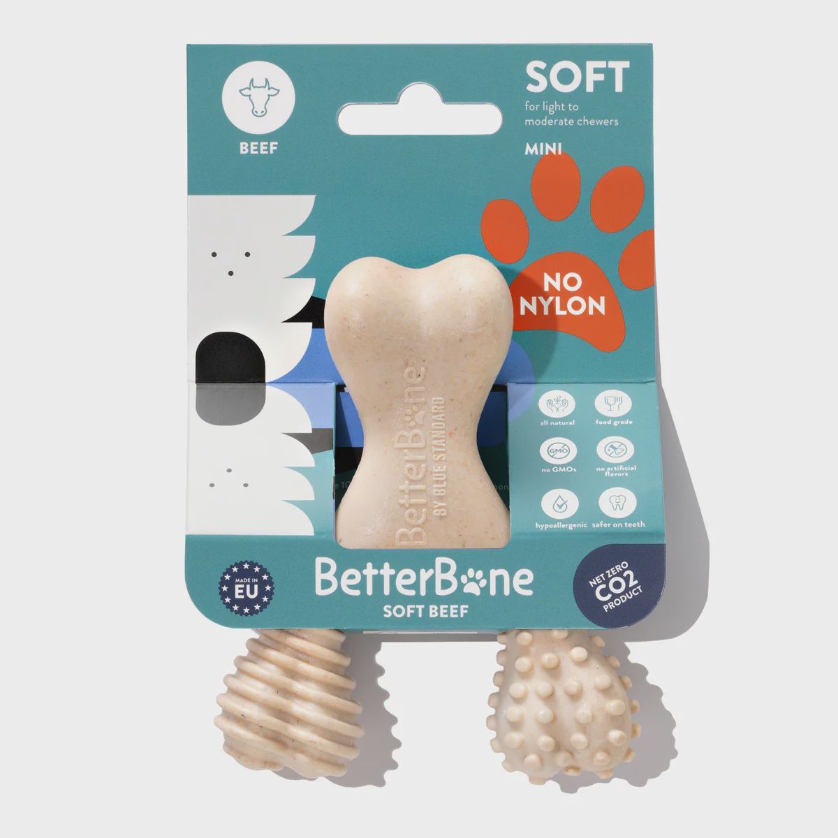 BetterBone Mini Beef Flavored Chew Toy - Soft Density
