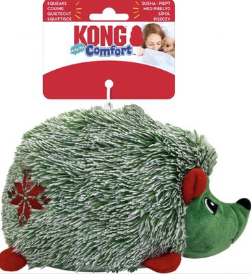 KONG Comfort Medium Holiday Hedgehog Dog Toy