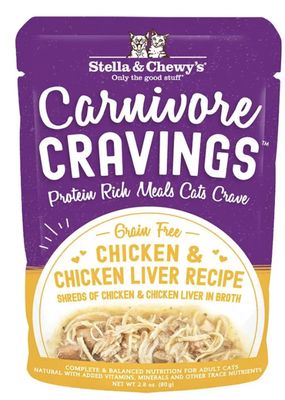Stella &amp; Chewy&#39;s Carnivore Cravings Chicken &amp; Chicken Liver Recipe Cat Food 2.8oz*