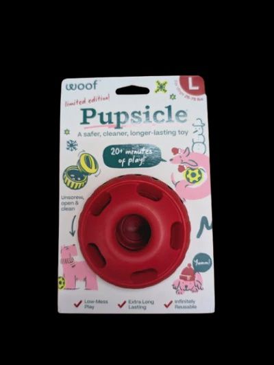 Woof Pupsicle Enrichment Dog Toy -  Red,  Large