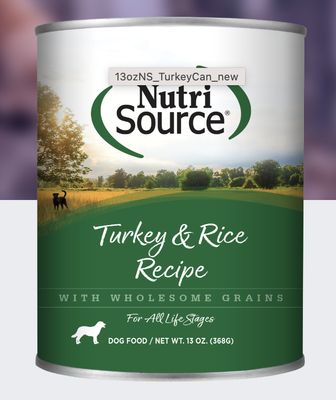 NutriSource Turkey and Rice Recipe Canned Dog Food 13 oz