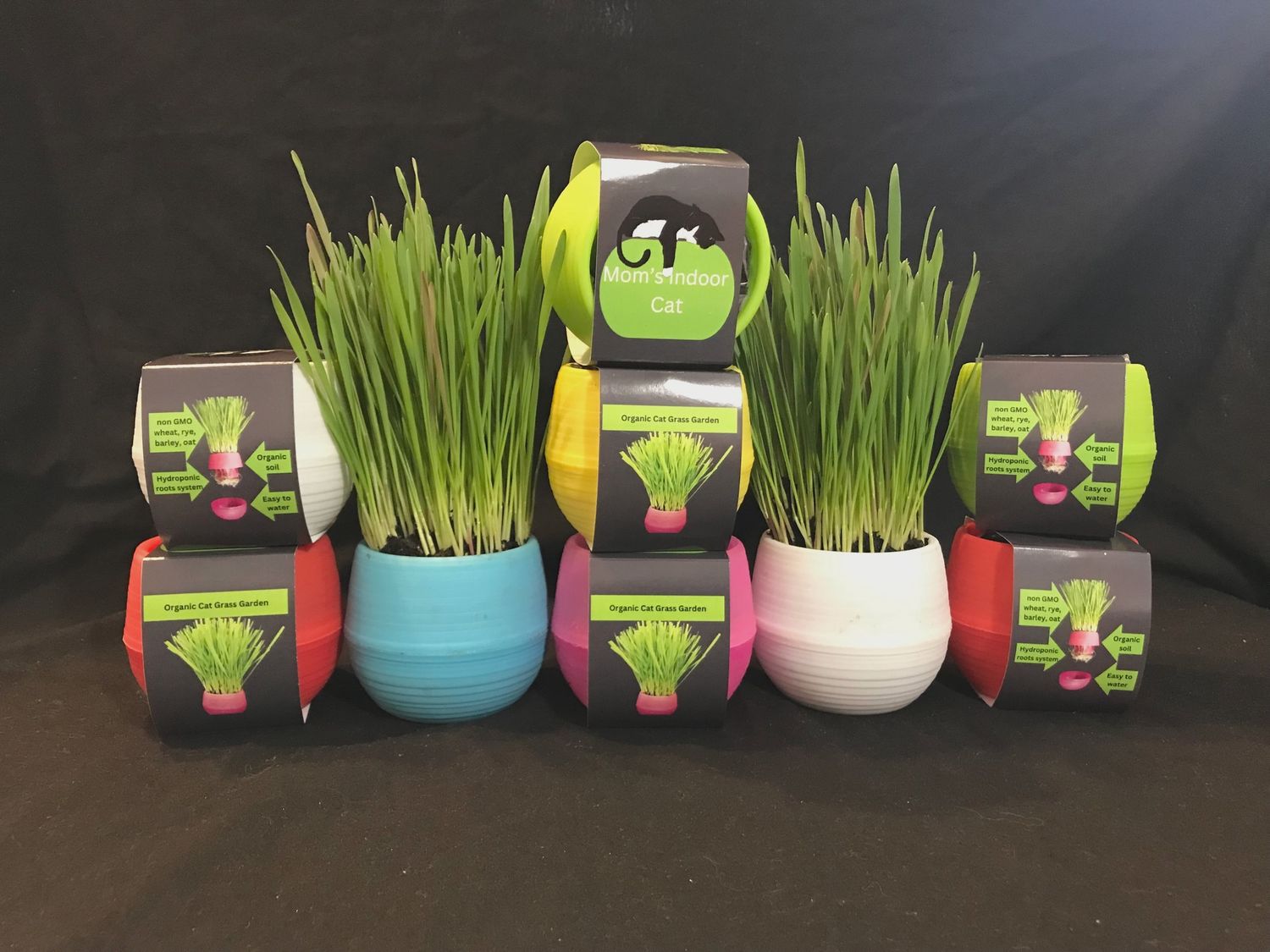 Mom&#39;s Indoor Cat Organic Grass Garden