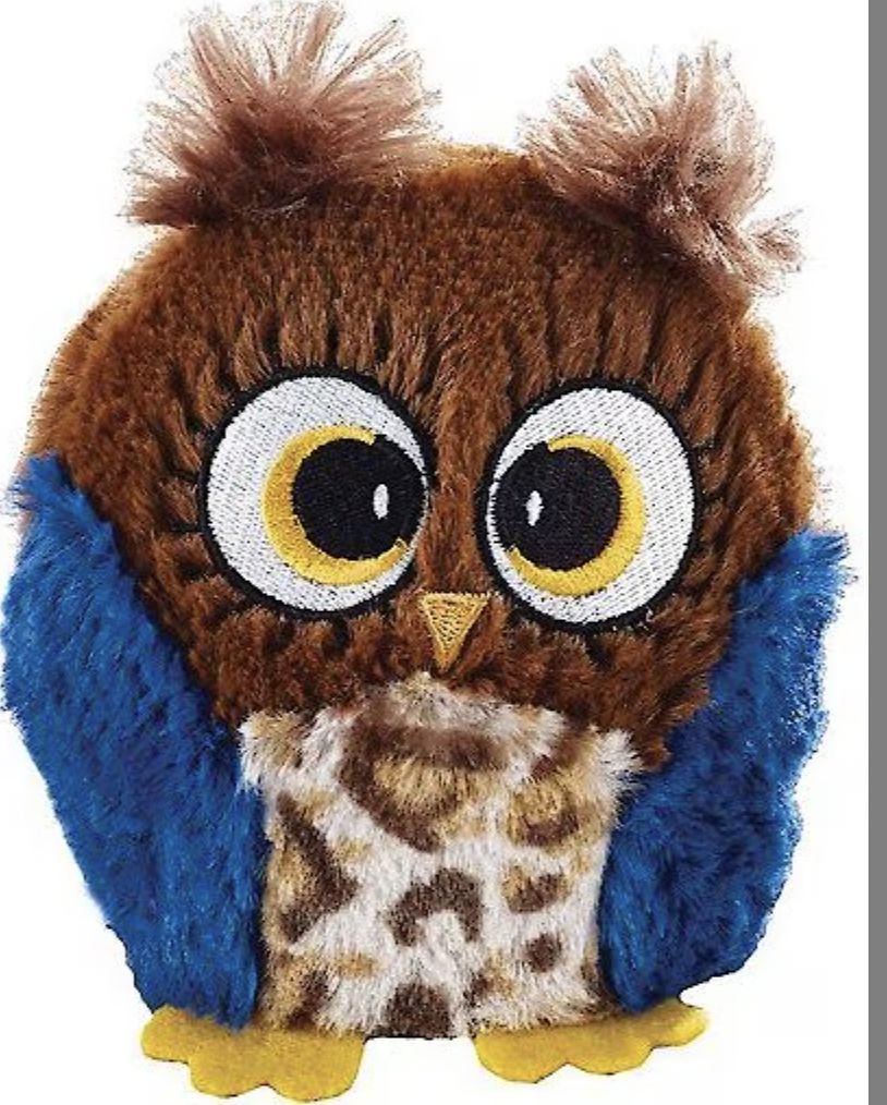 Ethical Pet Hoots Owl Squeaky 3&quot; Plush Dog Toy