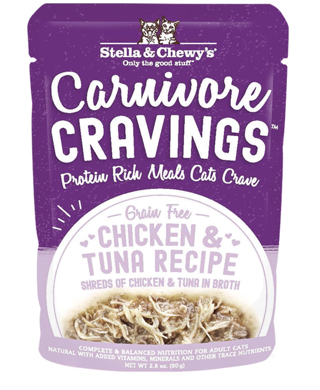 Stella &amp; Chewy&#39;s Carnivore Cravings Chicken &amp; Tuna Recipe Cat Food 2.8oz