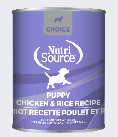 NutriSource Choice Chicken &amp; Rice Puppy Recipe Canned Dog Food 12.3oz