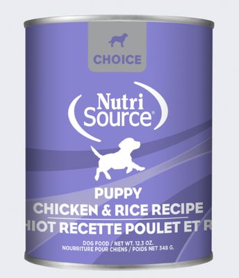 NutriSource Choice Chicken &amp; Rice Puppy Recipe Canned Dog Food 12.3oz