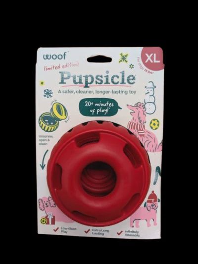 Woof Pupsicle Enrichment Dog Toy -  Red,  XL