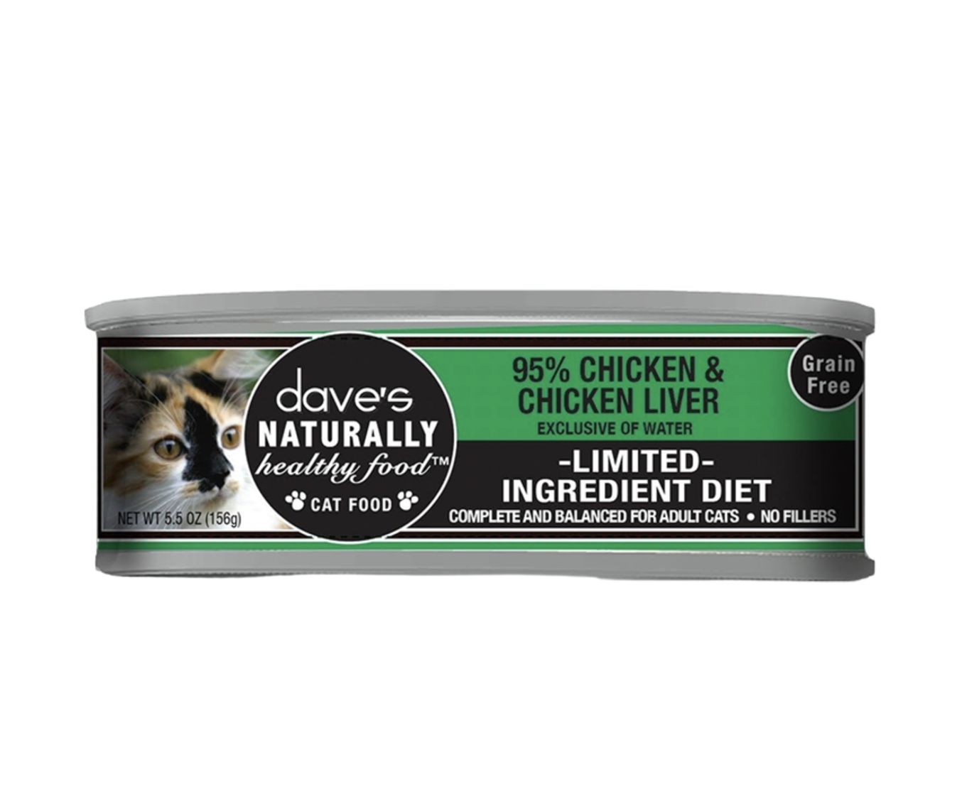 Dave&#39;s Canned Cat Food Naturally Healthy 95% Chicken &amp; Chicken Liver 5.5oz