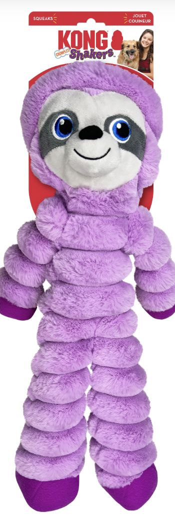 KONG Shakers Crumples XL Sloth Dog Toy