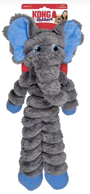 KONG Shakers Crumples Jumbo Floppy pluche hondenspeelgoed (olifant