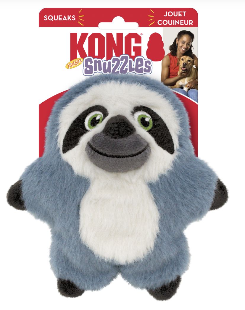 KONG Sm Snuzzle Kiddo Sloth Plush Dog Toy