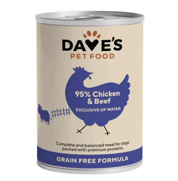 Dave&#39;s Canned Dog Food 95% Chicken and Beef 13 oz