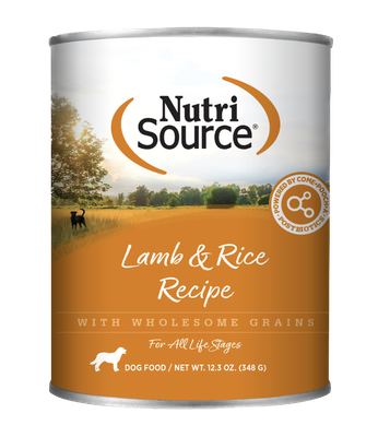 NutriSource Lamb &amp; Rice Recipe Canned Dog Food 12.3 oz