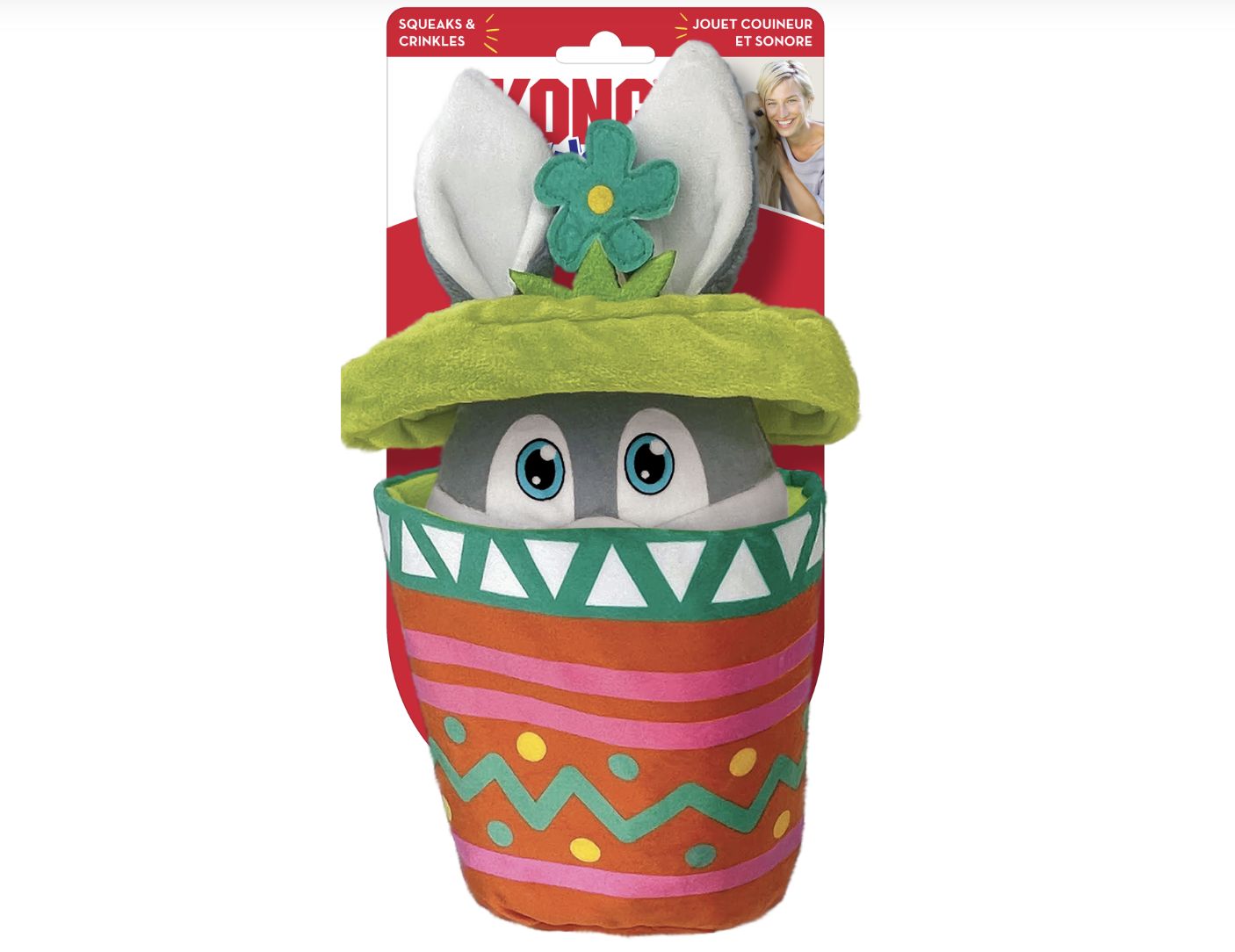 Kong Puzzlements Suprise Flower Pot - Bunny