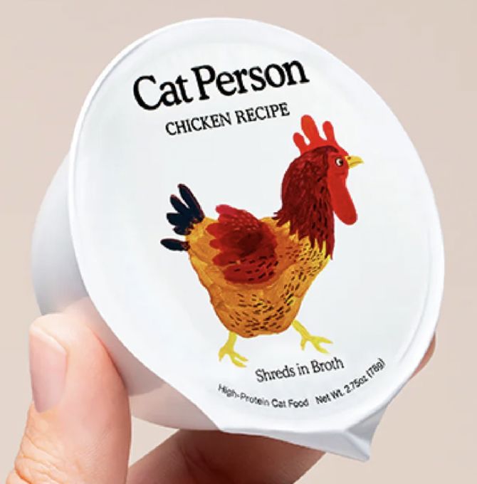 Cat Person Chicken Shreds in Broth Recipe Canned Cat Food 2.75oz