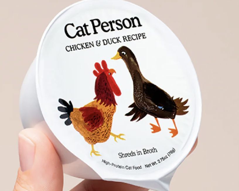 Cat Person Chicken &amp; Duck Shreds in Broth Recipe Canned Cat Food 2.75oz