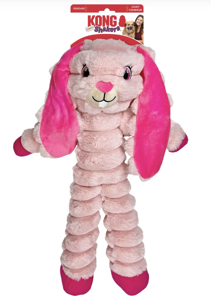 KONG Shakers Crumples XL Bunny Dog Toy