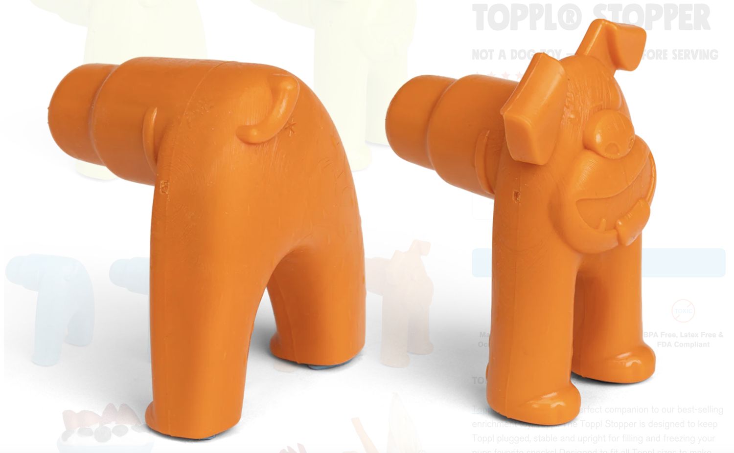 West Paw Toppl Stopper -  Orange