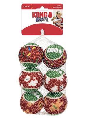 KONG Holiday SqueakAir Ball Medium - 6pk
