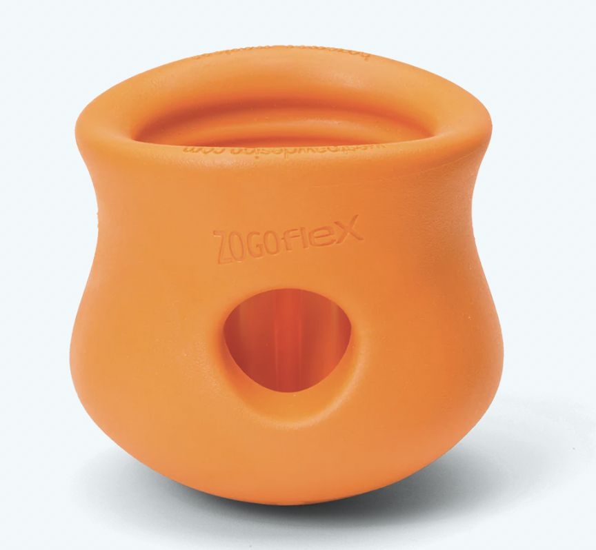 West Paw Tangerine Toppl Interactive Slow Feeder Puzzle - Small
