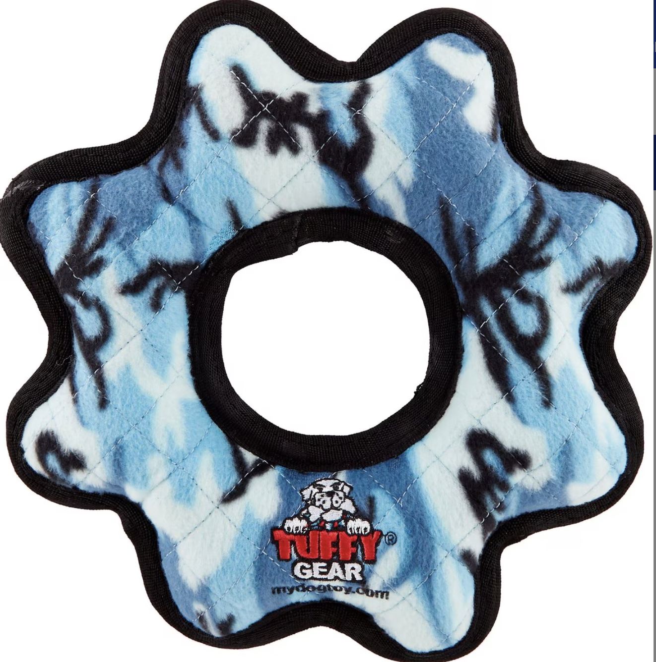 Tuffy Ultimate Gear Ring Durable Dog Toy - Camo Blue