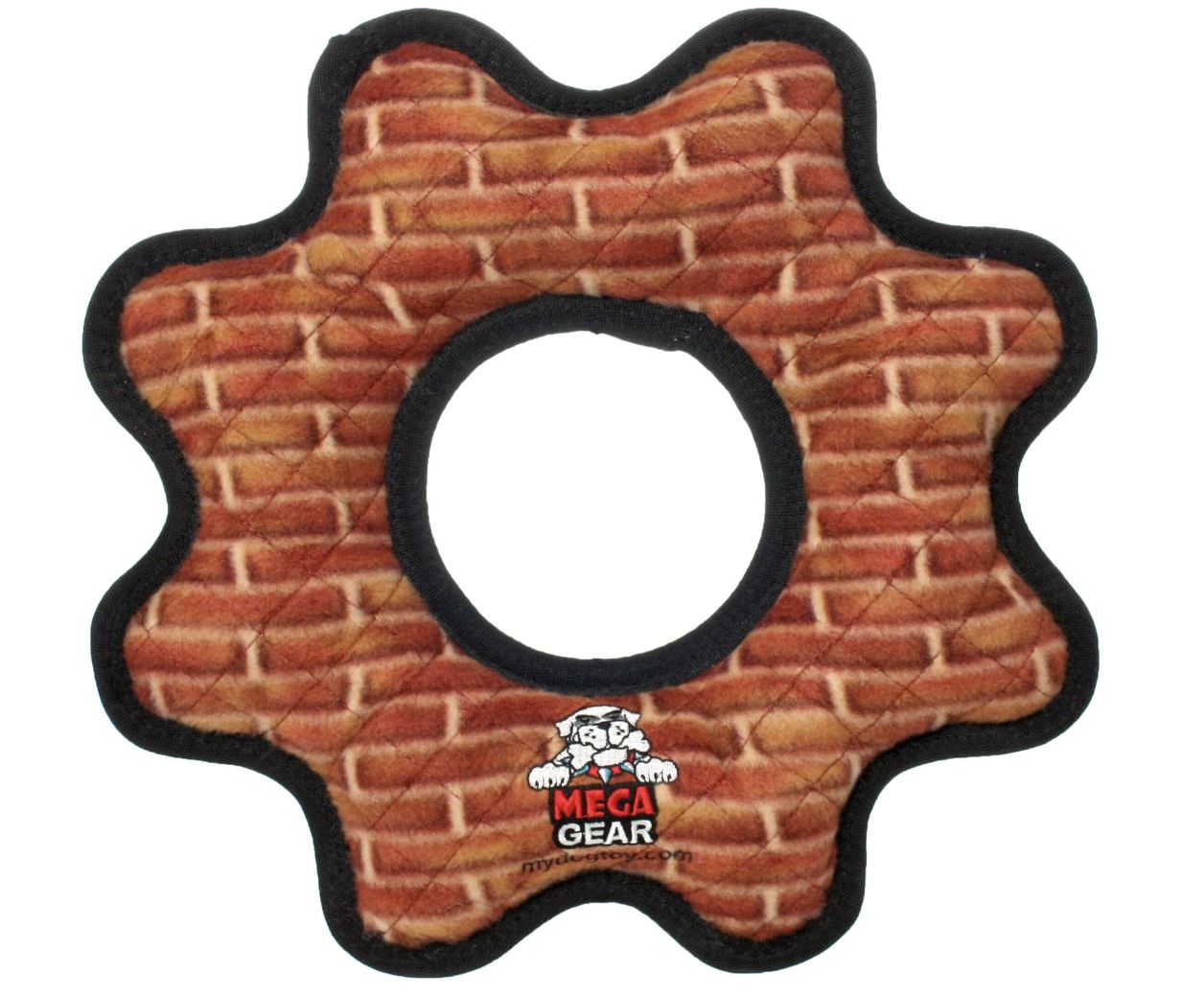 Tuffy Mega Gear Ring Durable Dog Toy - Brick