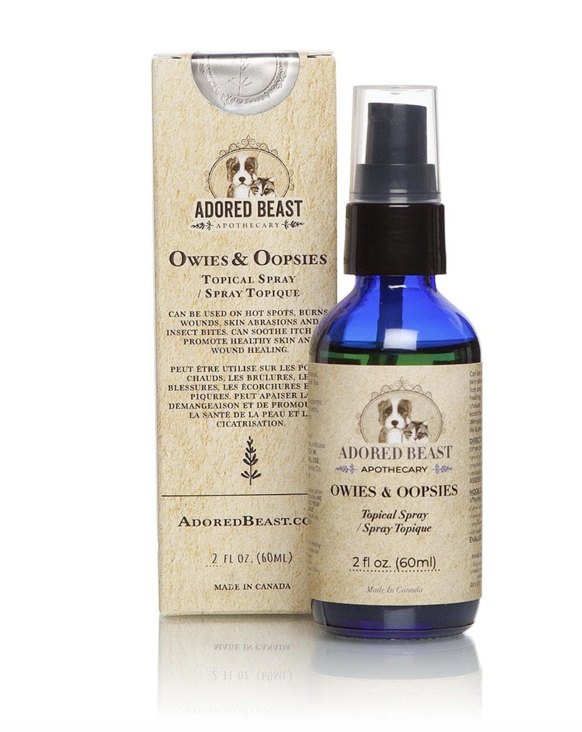 Adored Beast Owies and Oopsies Skin Health Topical Spray 60ML