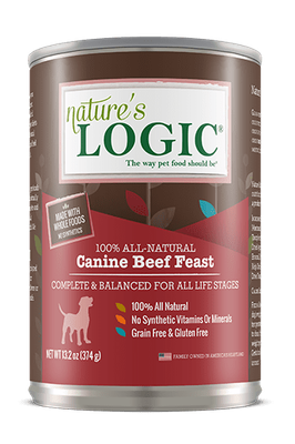 Natures Logic Beef Feast Canned Dog Food 13.2oz