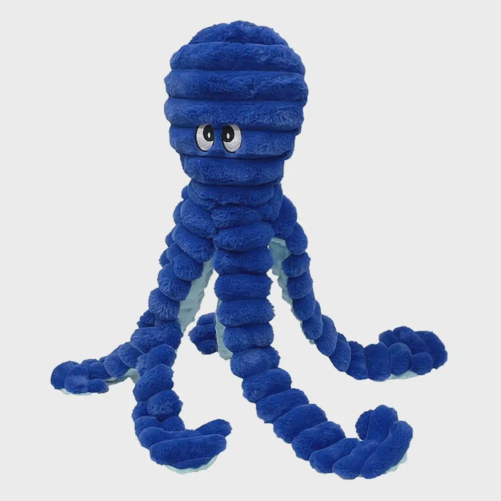 PetLou 26&quot; Navy Blue King Octopus Plush Dog Toy