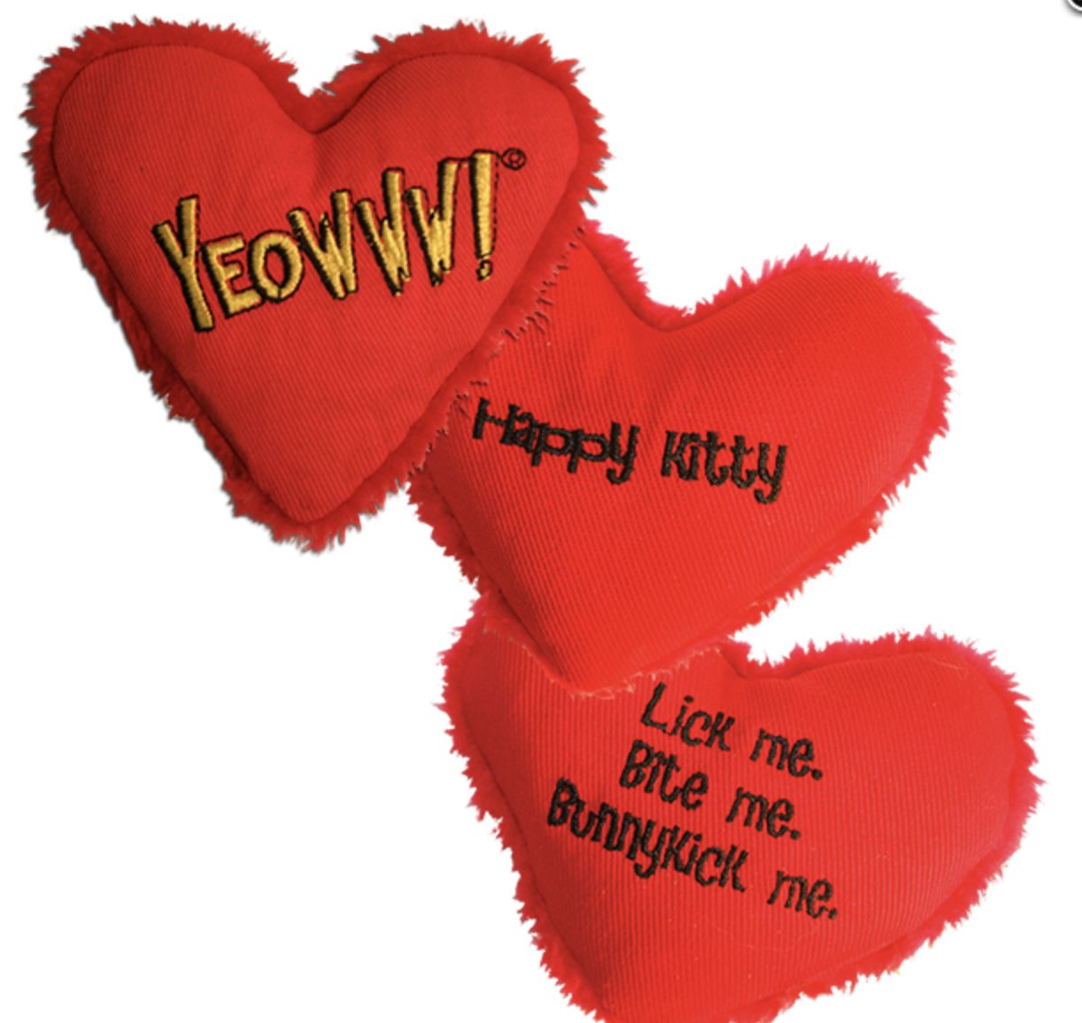 Yeoww! Catnip Heart Attack Cat Toy -  &quot;Yeowww!&quot;