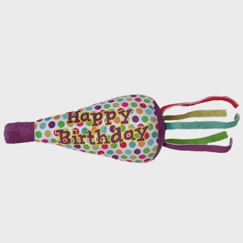 PetLou 8&quot; Birthday Noisemaker Plush Dog Toy